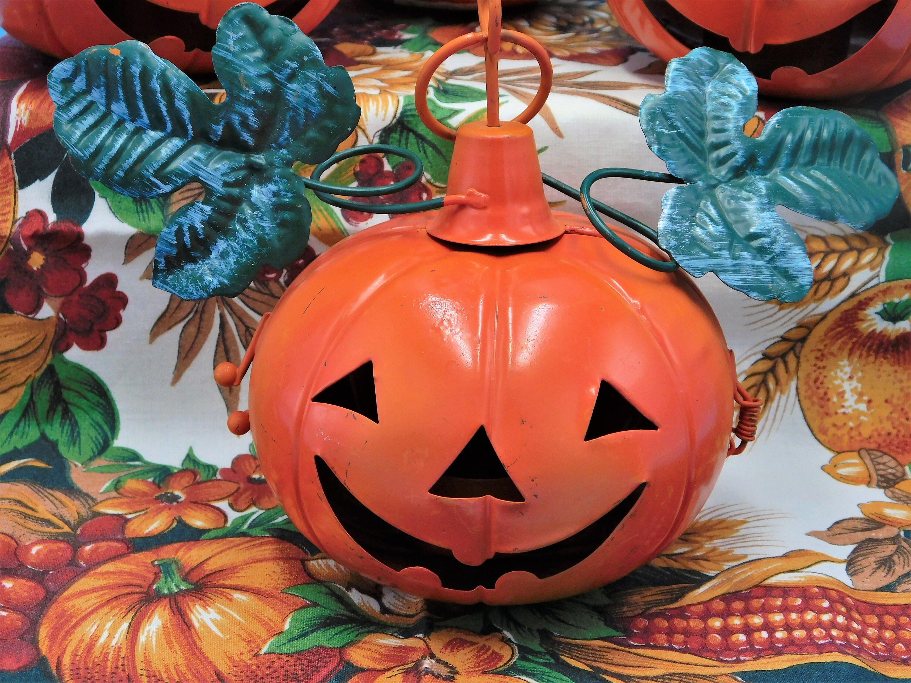 Vintage Metal Jack O Lantern Candle Holders, Halloween Candle Holder ...