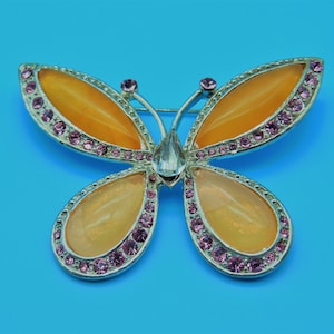 Vintage Butterfly Brooch, Insect Pin, Costume Jewelry, Gift For Her