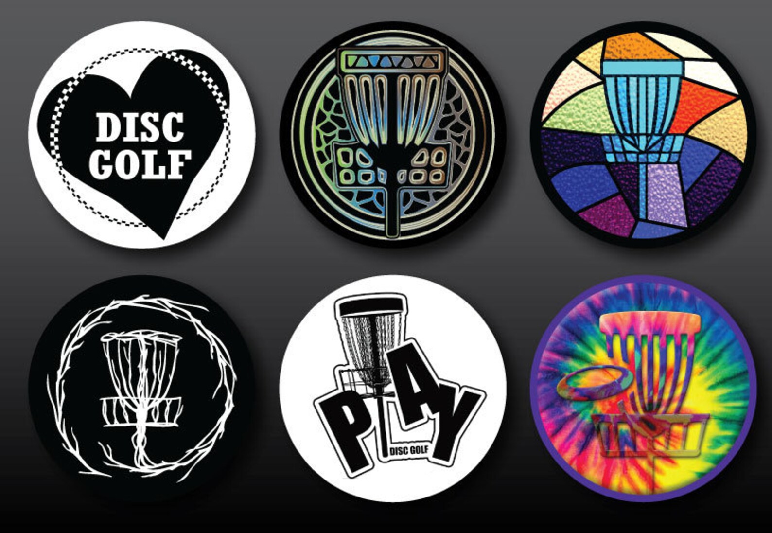 Disc Golf Stickers Set of 6 Etsy