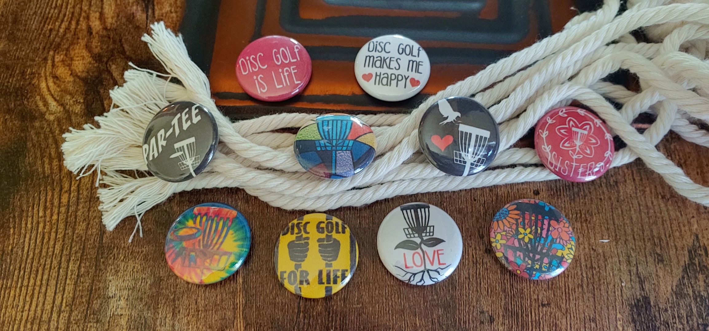 Disc Golf Pins Set of 10 Etsy