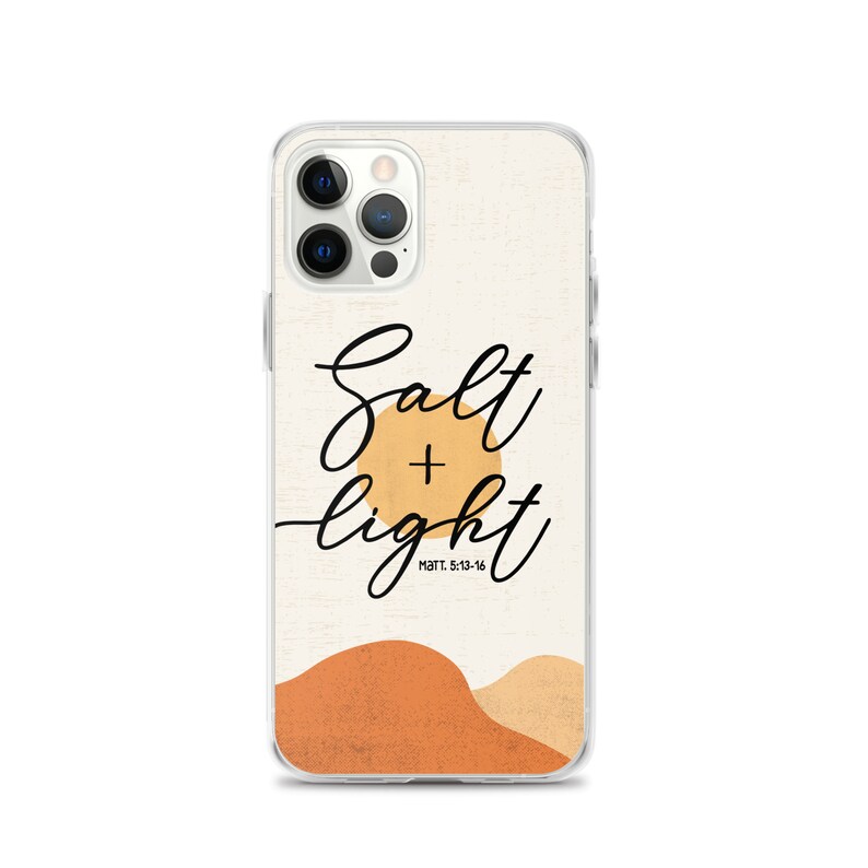 Salt and Light kristet iPhone-skal, bibelverscitat genomskinligt gummiskal, 12 mini, 13, iPhone 11 Pro Max, Xr, X, SE, 7, 8 Plus bild 8