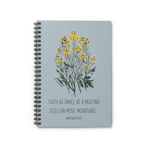 Faith as Small as a Mustard Seed Christian Spiral Notebook - Ruled Line