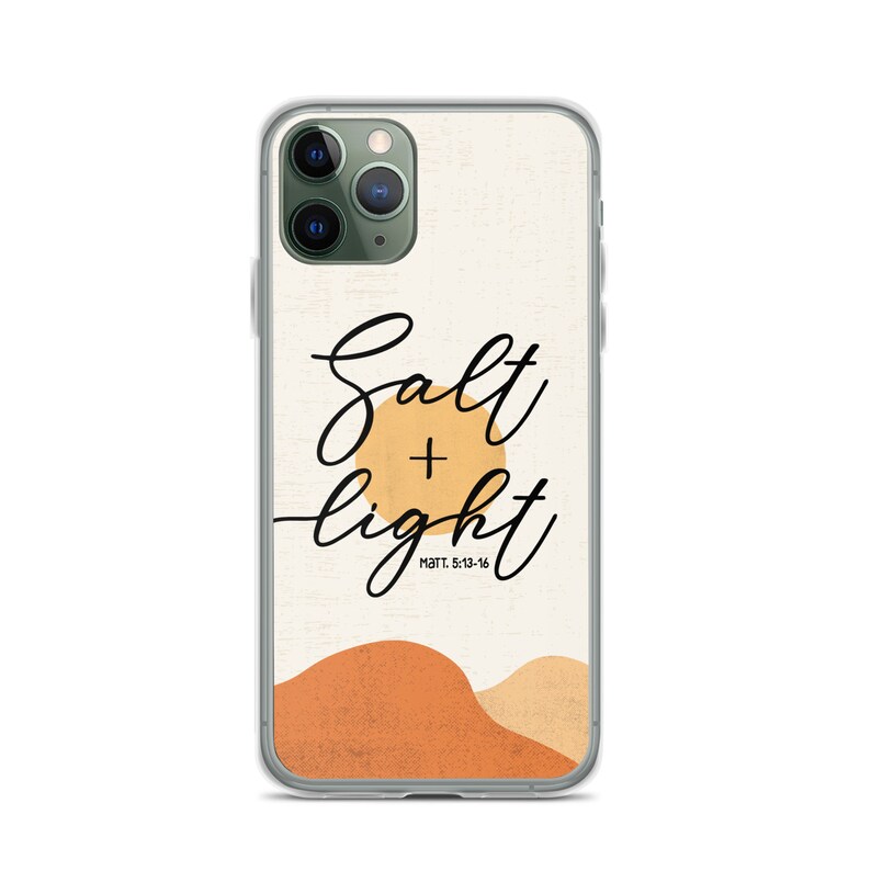 Salt and Light kristet iPhone-skal, bibelverscitat genomskinligt gummiskal, 12 mini, 13, iPhone 11 Pro Max, Xr, X, SE, 7, 8 Plus bild 4