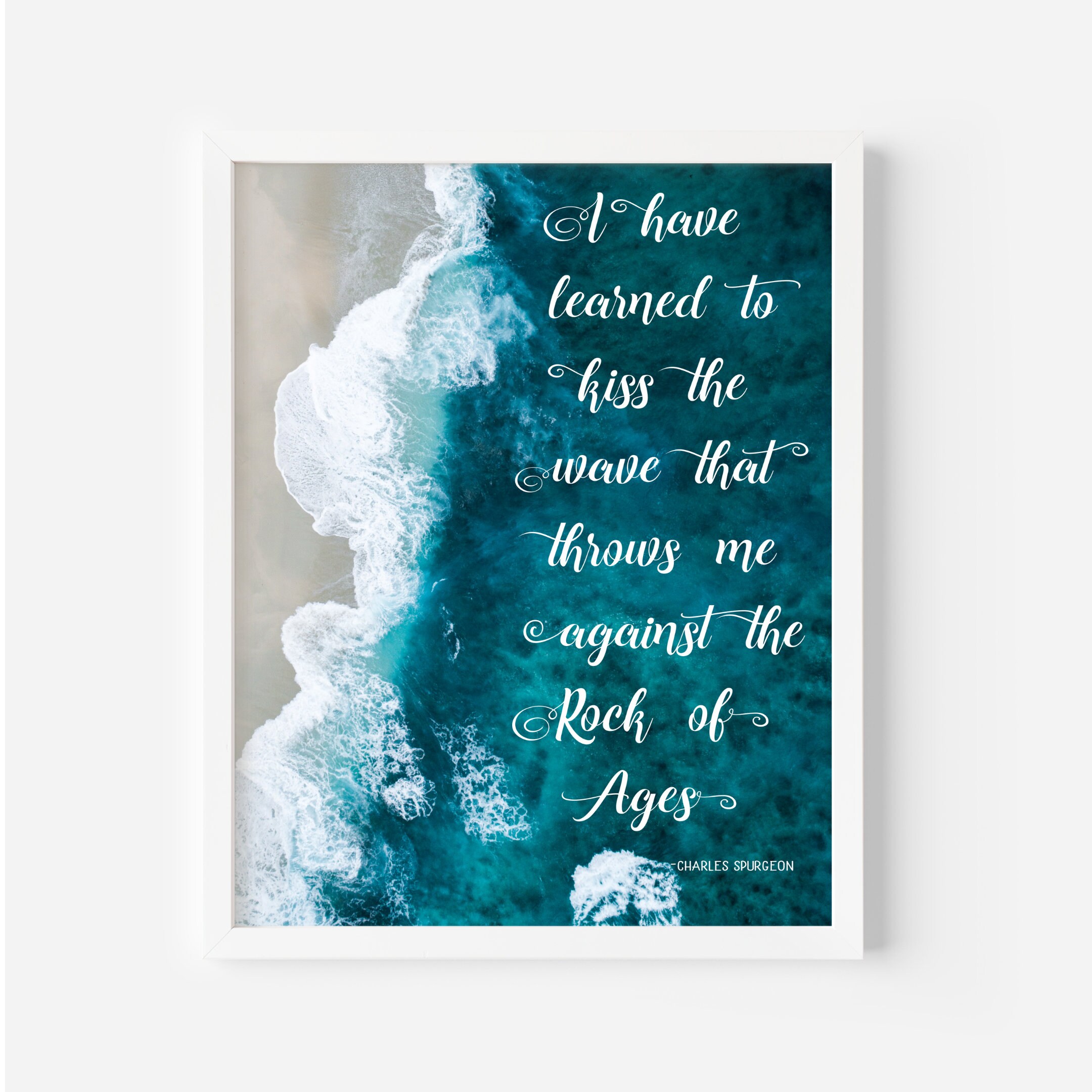 Rock of Ages Christian Art Print Bible Verse Wall Décor Etsy