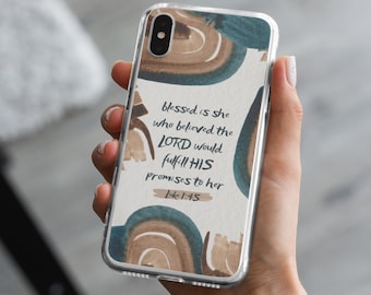 Blessed is She Christian iPhone Case, Watercolor iPhone 13 Case, iPhone 11, Phone Case for Girls