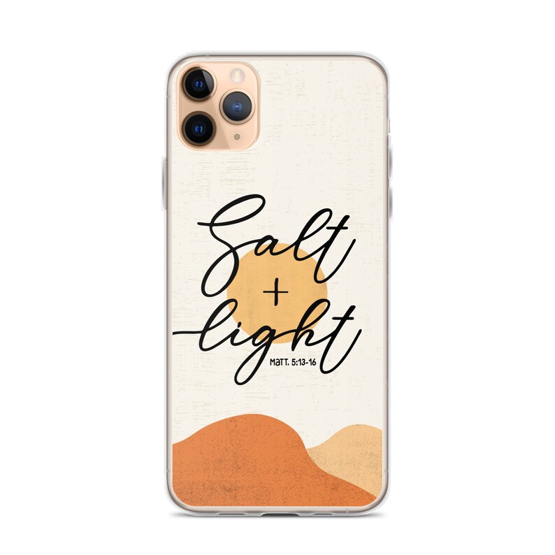 Salt and Light kristet iPhone-skal, bibelverscitat genomskinligt gummiskal, 12 mini, 13, iPhone 11 Pro Max, Xr, X, SE, 7, 8 Plus bild 5