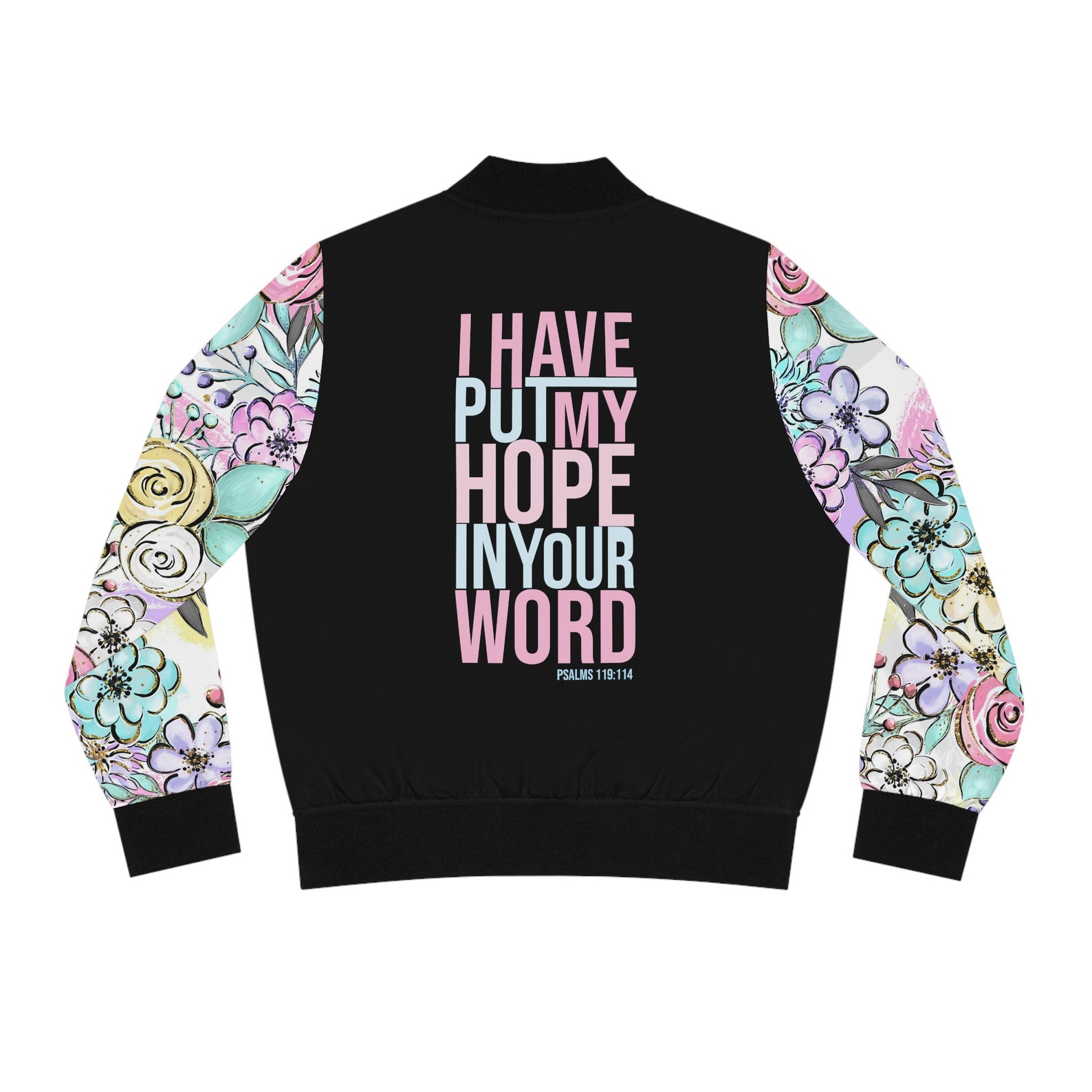 Christian Dove Pattern Print Women Casual Bomber Jacket
