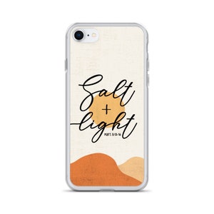 Salt and Light kristet iPhone-skal, bibelverscitat genomskinligt gummiskal, 12 mini, 13, iPhone 11 Pro Max, Xr, X, SE, 7, 8 Plus bild 3