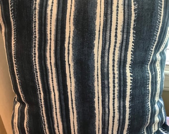 Decorative Pillow Cover, Couch Pillow Cover, Throw Pillowcase, Toss Pillowcase, Navy/White Pillow Cover, Striped Pillow Cover