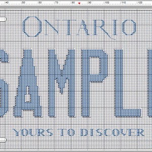 Personalized Ontario License Plate Cross-Stitch Pattern (PDF Download)