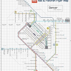 Denver RTD Map Cross-stitch Pattern (PDF Download) - Etsy