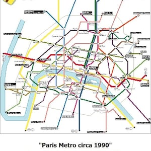 Classic PARIS Metro Map Kreuzstich-Muster PDF Download | Pattern keeper Kompatibel | U-Bahn Frankreich Eiffel Europa Gezählt