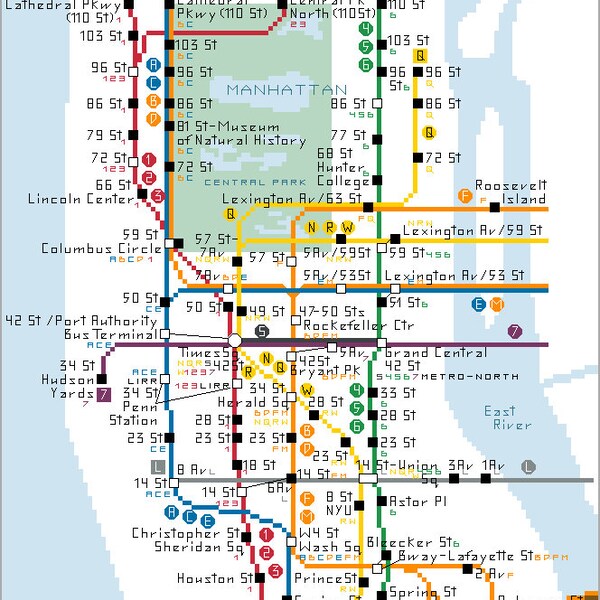 New York Subway Map - Etsy