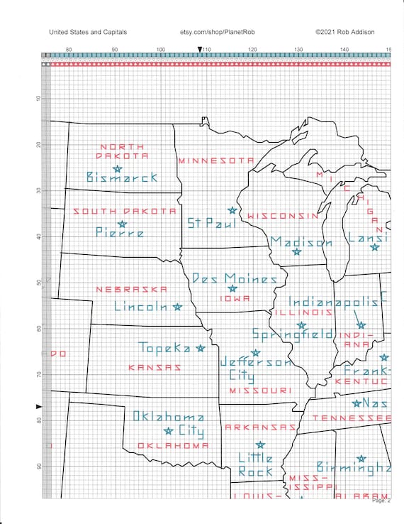Mapa De Los Estados Unidos Y Sus Capitales