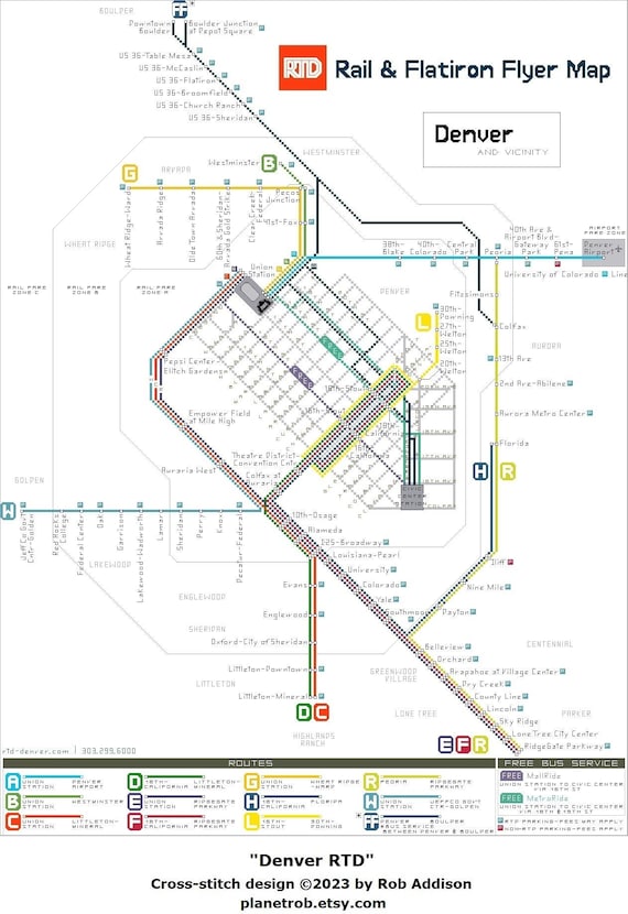 Rtd Rail Map Transit Map Map Metro Map