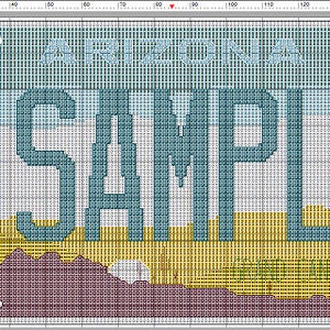 Personalized Arizona License Plate Cross-Stitch Pattern (PDF Download)