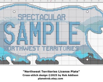 NORTHWEST TERRITORIES Nummernschild Kreuzstich-Muster (PDF Download) | Personalisierte Kanada