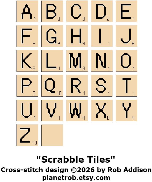 Scrabble Board Cross-stitch Pattern (PDF Instant Download) - Etsy