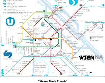 WIEN Österreich S-Bahn Karte Kreuzstichmuster (PDF Download) U-Bahn S-Bahn Metro