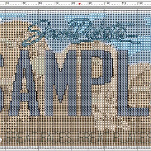 Personalized South Dakota License Plate Cross-Stitch Pattern (PDF Download)