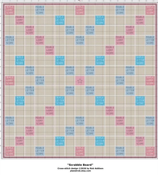 Scrabble Board Cross-stitch Pattern (PDF Instant Download) - Etsy