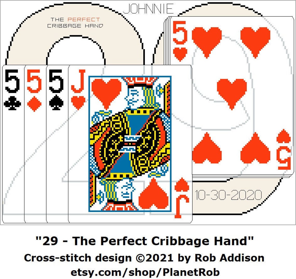 29 The Perfect CRIBBAGE Hand Crossstitch Pattern PDF Etsy