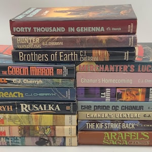C.J. Cherryh Fantasy Hardcover Book Bundle 17 Novels