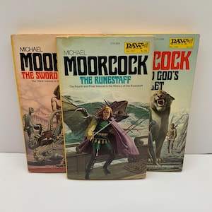 3 Moorcock Runestaff Series DAW 1st Printing Paperbacks Volumes #2,3,4