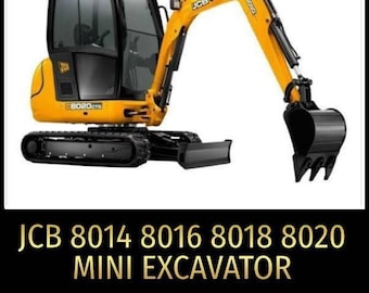 JCB 8014 8016 8018 8020 Mini Excavator Service Repair Manual Pdf In Zip Download-factory manual, Pdf Manual, excavator manual, Wiring manual