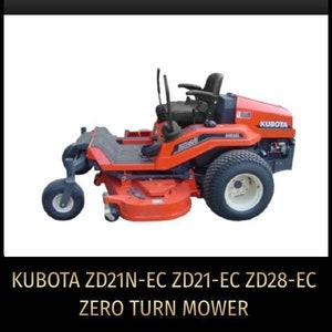 Kubota Mower Repair Etsy Canada