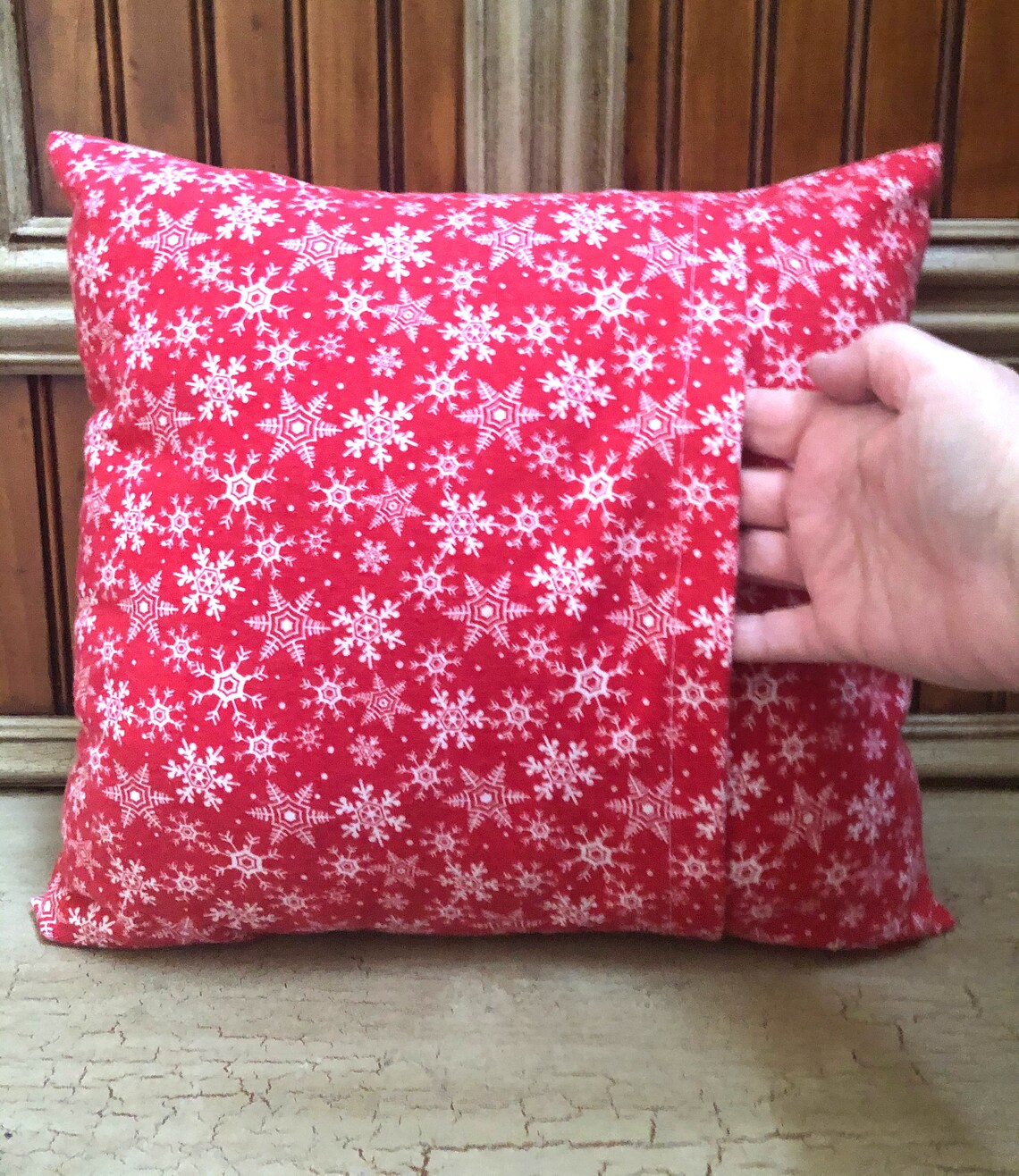 Snowflake Pillow Cover, Christmas Throw Pillow, Holiday Pillow Cases