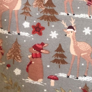 Woodland Animals Pillow, Deer Pillows, Owl pillows, 18 x 18 pillow covers, Holiday Pillows, Grey pillows, Deer with scarf