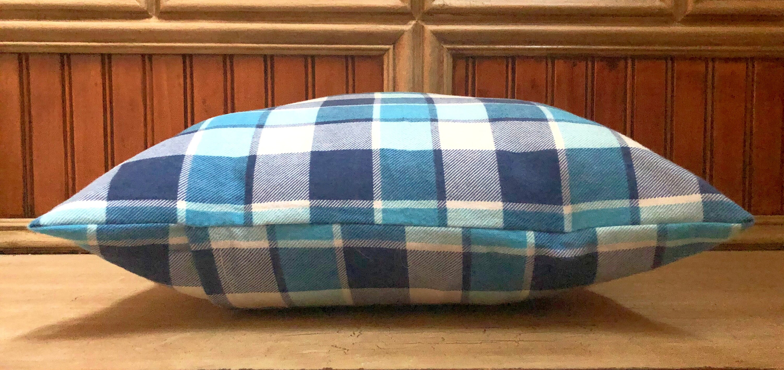 Blue Plaid Pillow Covers Farmhouse Pillows Navy Plaid Pillow Etsy