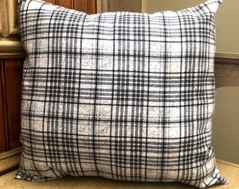 Gray Plaid Pillow Cover, Farmhouse Pillow Covers, Christmas throw pillows, Holiday Pillow Covers, Throw Pillow Covers ONLY