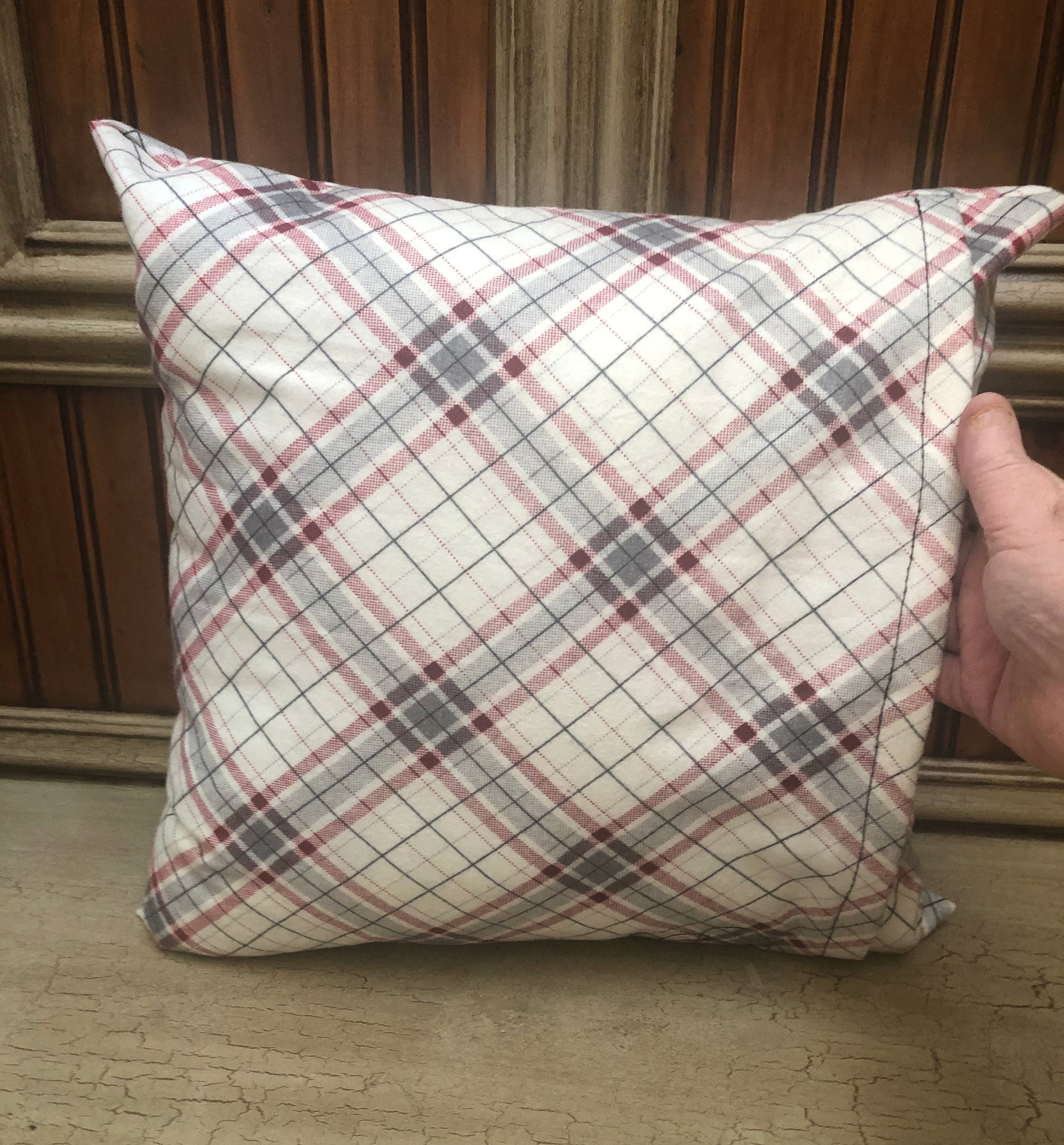 Plaid Pillow Covers, Grey Plaid Throw Pillows, Red Plaid Thriw Pillows