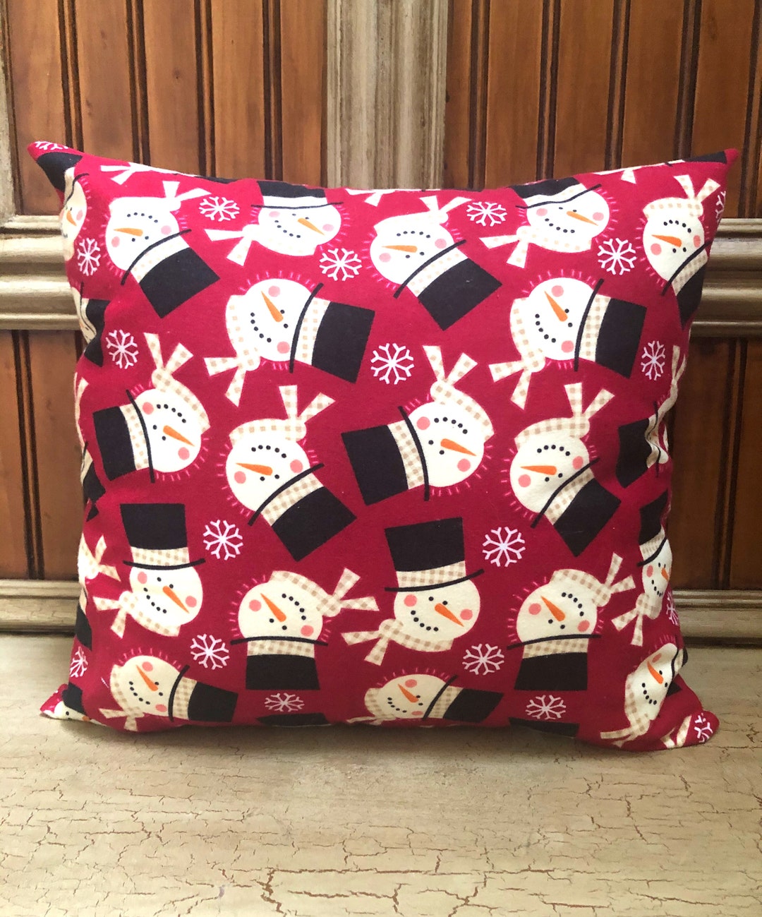 Snowman Pillow Cover, Christmas Throw Pillow Covers, Frosty Pillows