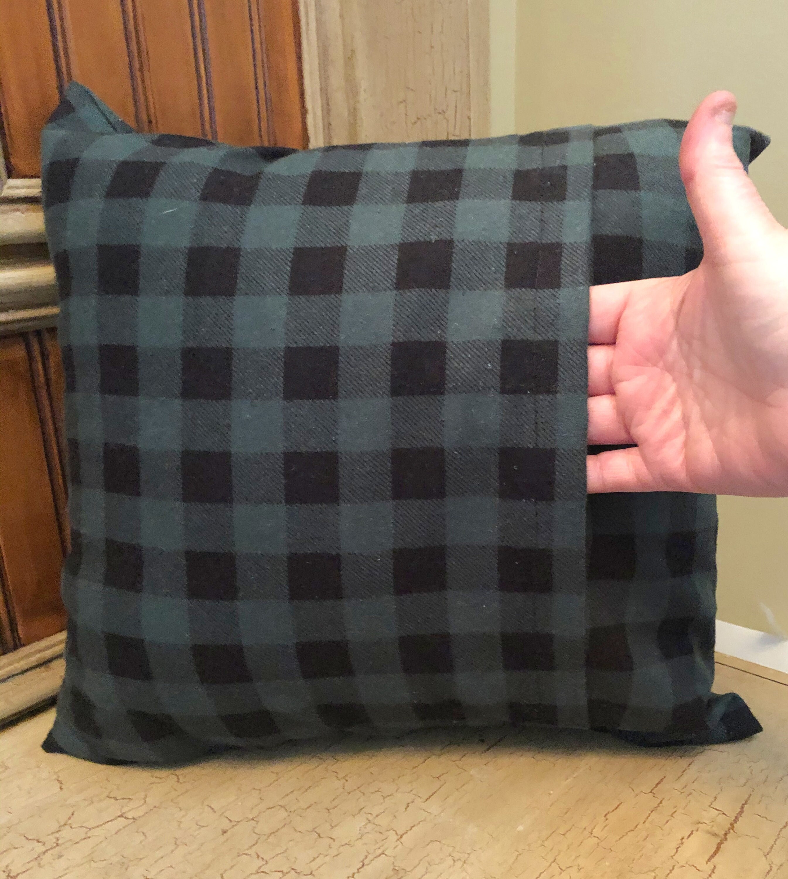 Buffalo Plaid Pillow Cover, Green Buffalo Plaid Pillow, Farmhouse