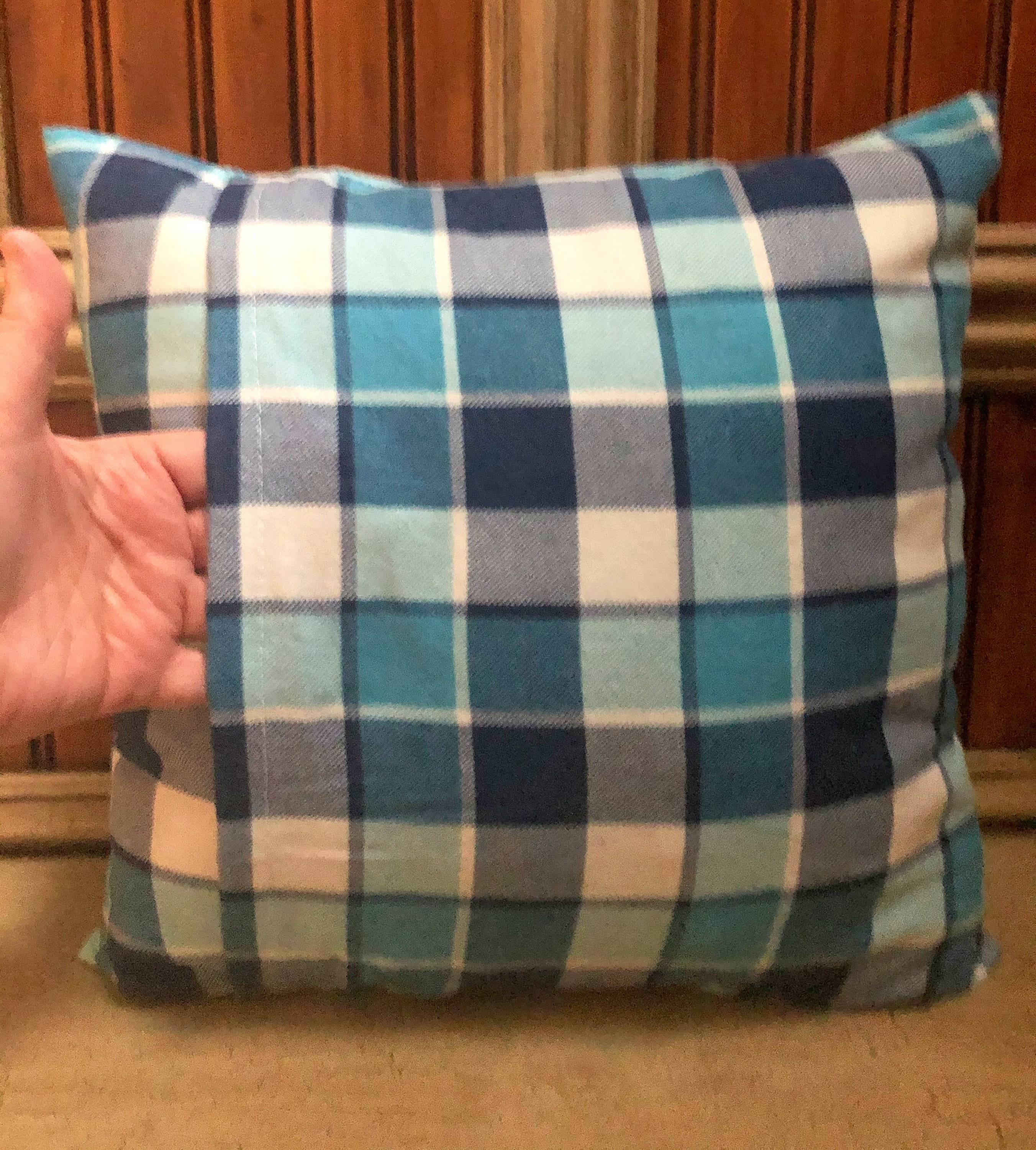 Blue Plaid Pillow Covers Farmhouse Pillows Navy Plaid Pillow Etsy