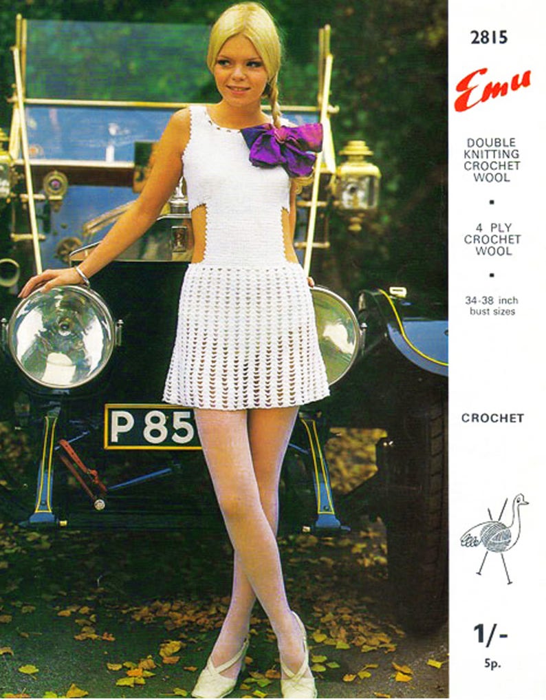 PDF Vintage 1960s Womens Dress Crochet Pattern Emu 2815 Key Etsy