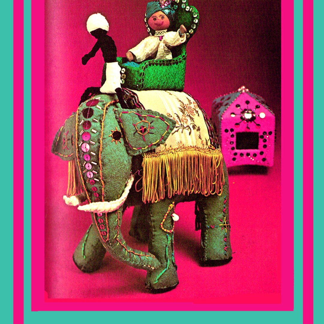 Elephant Rider Model PDF 1970s Indian Elephant & Rider Toy Sewing Pattern, Celebration ...