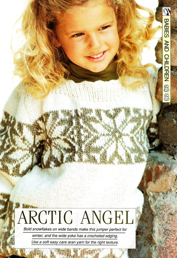 Pretty Girl Snowflake Jumper Knitting Pattern Scandinavian Etsy