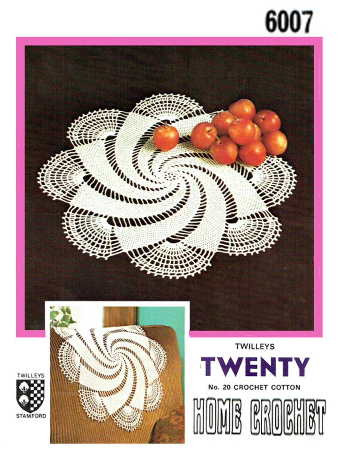 PDF Vintage Doily Crochet Pattern 1970s Twilleys Elegant Radiating