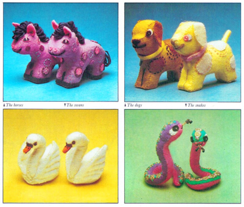 Retro Recycling Psychedelic Upcycling Kitsch Groovy Doll Applique Pdf Vintage 1970s Noahs Ark Toy Sewing Pattern Animal
