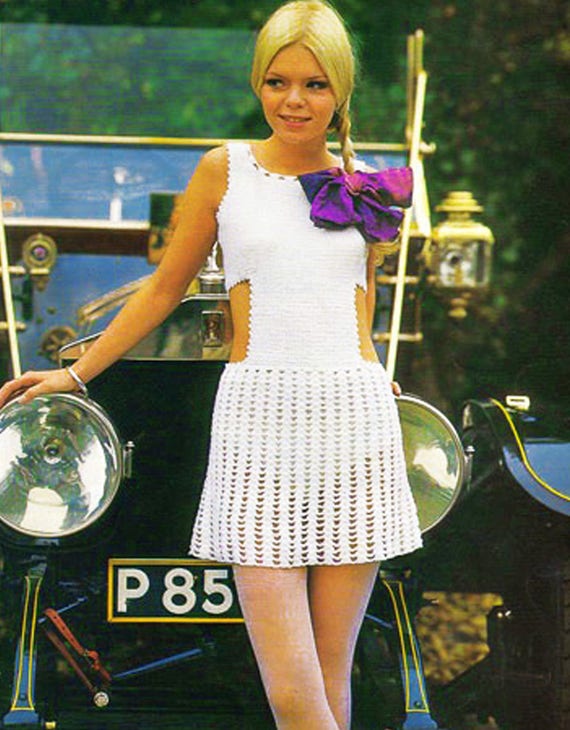 austin powers crochet dress pattern Crochet Felicity Shagwell Costume