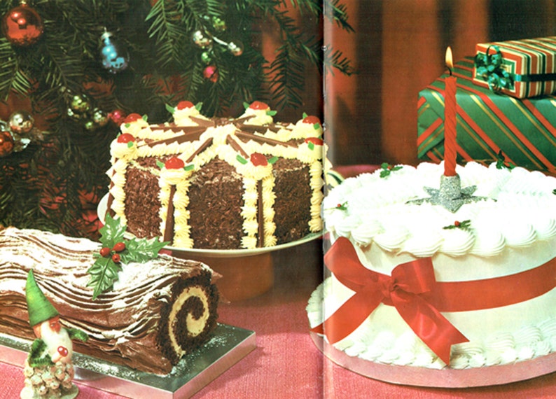 Vintage 1950s 'Extravagent 7 CHRISTMAS Cakes Collection' of Baking Recipes PDF Lots to Make Home, Baking, Retrox image 1