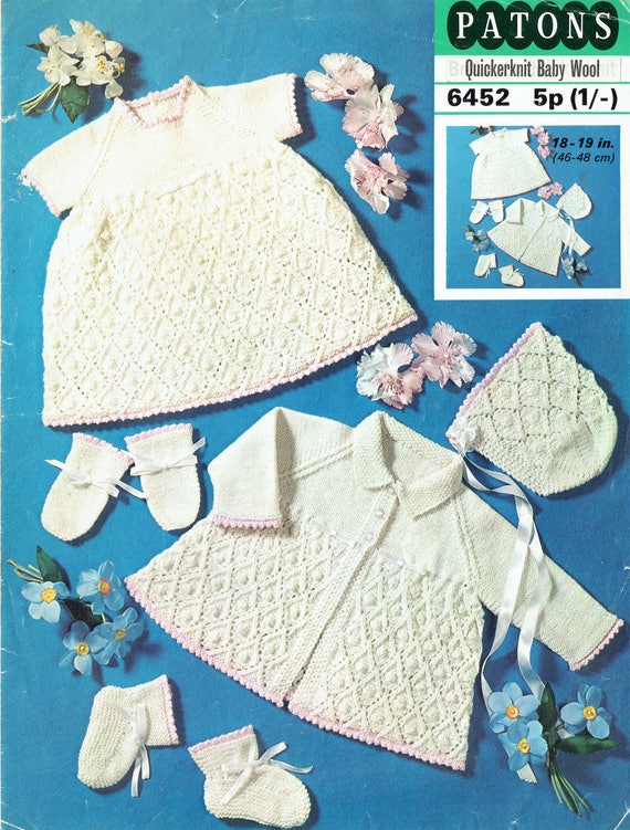 Pdf Vintage 1970s Baby Diamond Lacy Bobbles Pram Set Knitting Pattern Patons 6452 Christening Antique Doll Heirloom Matinee Dress Yoke Pdf Vintage 1970s Baby Diamond Lacy Bobbles Pram Set Knitting Pattern Patons 6452 Christening Antique Doll Heirloom Matinee Dress Yoke
