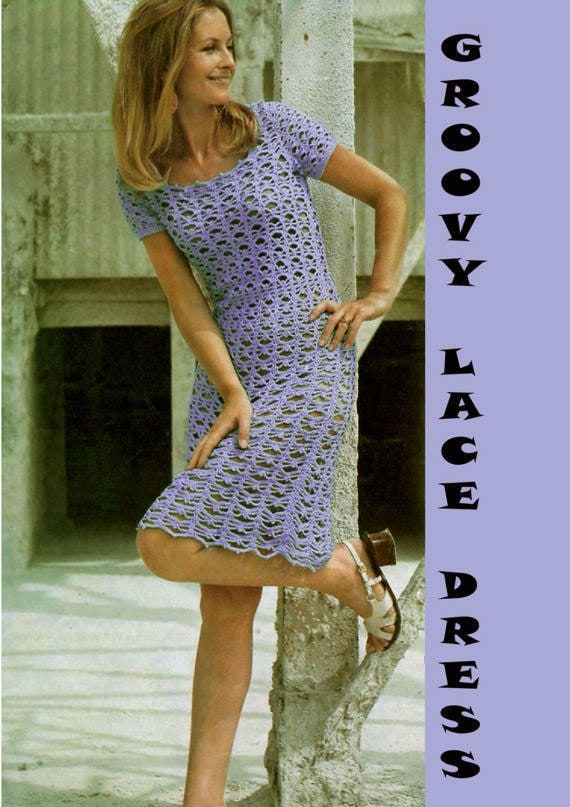 Vintage Womens Ladies Lacy Dress Crochet Pattern, 1970s 1920s Vibe Flapper  Groovy Kitsch Go Go Baby Doll Lolita Skater Mod Austin Powers - Etsy