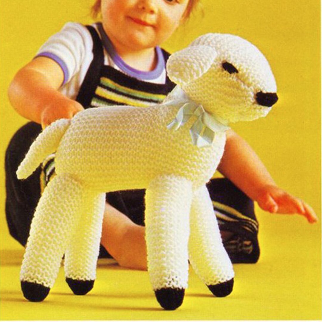 PDF Vintage Spring LAMB Knitting Pattern EASY Sheep Novelty Etsy