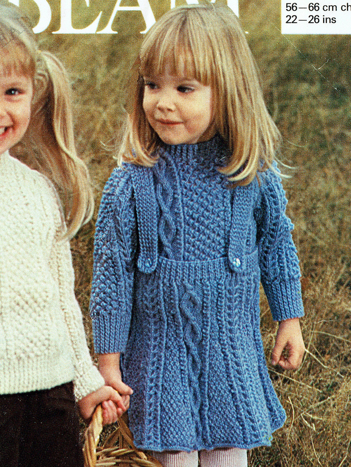 PDF Vintage Girl Toddler Pinafore Dress Knitting Pattern ARAN - Etsy UK