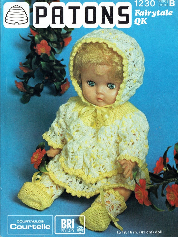 Pdf Vintage Doll Clothes Premature Baby Knitting Pattern Patons 1230 Fairytale Lace Dress Matinee Yoke Bonnet Pram Set Heirloom Pdf Vintage Doll Clothes Premature Baby Knitting Pattern Patons 1230 Fairytale Lace Dress Matinee Yoke Bonnet Pram Set Heirloom